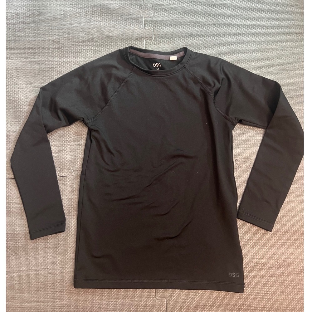 DSG Kids Black Cold‎ Weather Compression Shirt Long Sleeve Size M 10-12